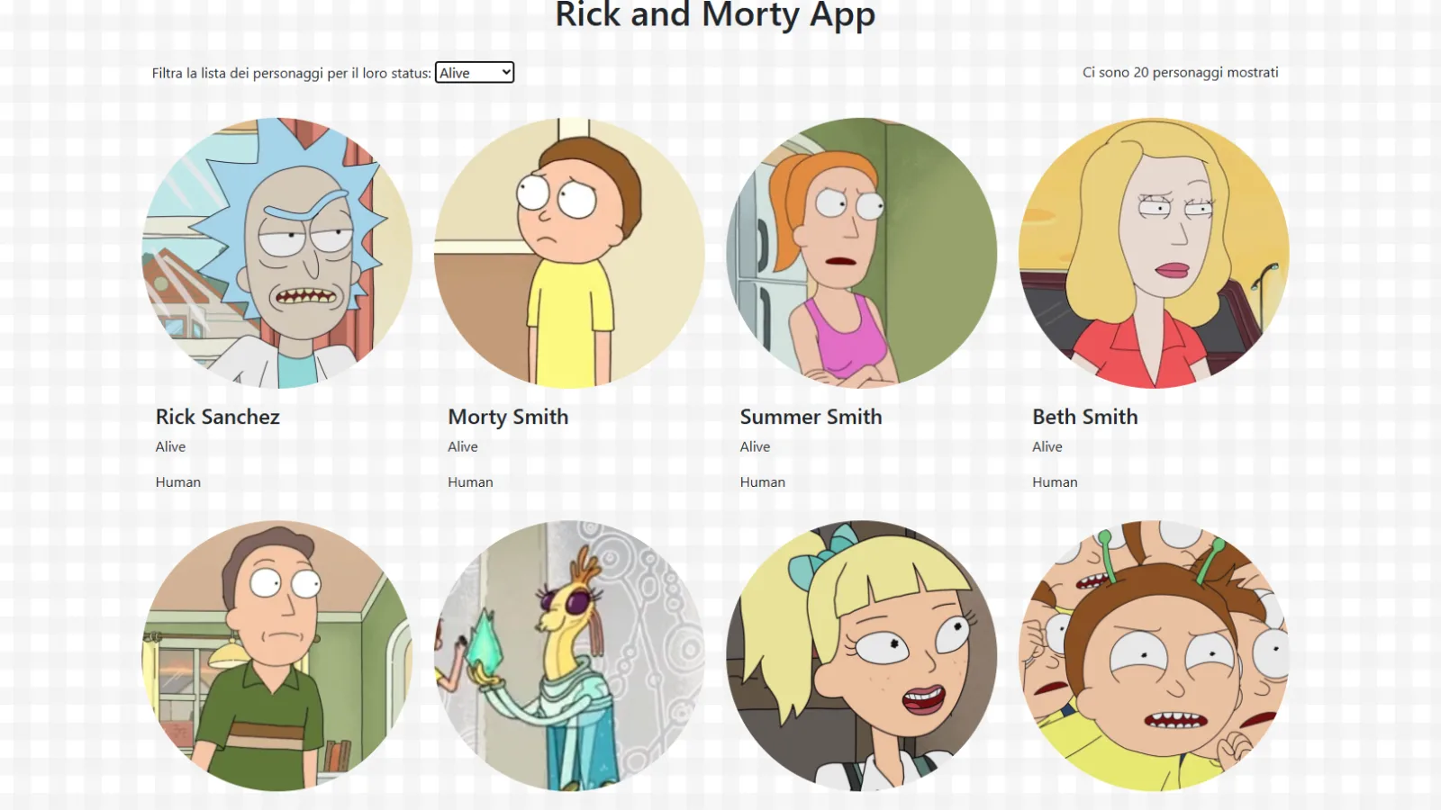 Rick and Morty Characters Explorer (Vue 3 + Vite)